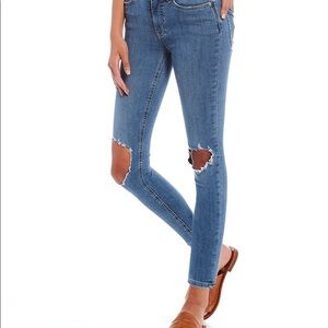 Free People Blown Out Knee Jeans